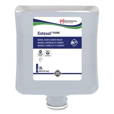 SC Johnson Professional Estesol PURE Hand, Hair and Body Cleaner, Fragrance-Free, 2 L Cartridge Refill, 4/Carton (SJNPUW2LT)