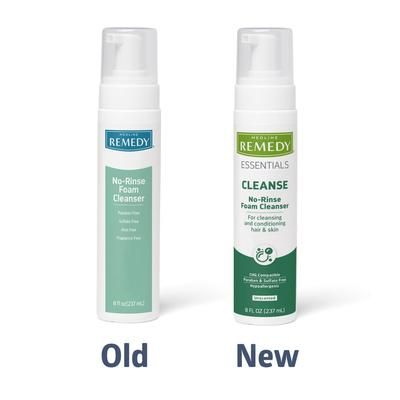 Remedy Essentials No-Rinse Foam Cleanser, 8 oz. Pump Bottle, 1 EA (MSC09108H)