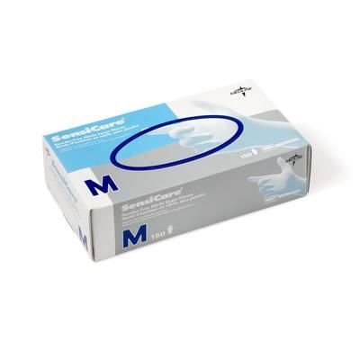 Medline SensiCare Powder-Free Nitrile Exam Gloves with Textured Fingertips, Size M, 150/BX (MDS8085H)