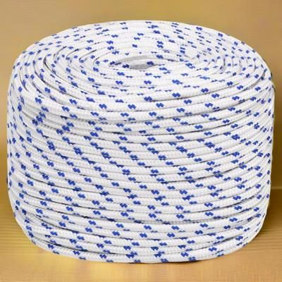 TEMU 50m 8mm Polypropylene Boat Rope, High Tensile Strength Under 122 , Marine Grade For Outdoor Use