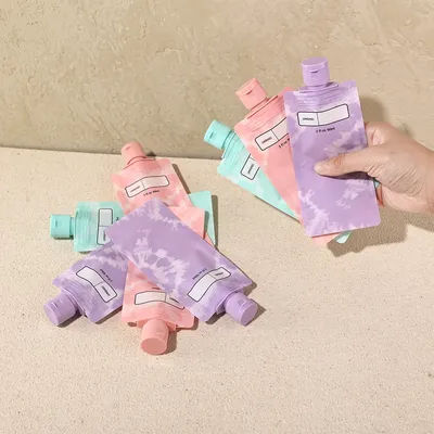 10Pcs Travel Pouches for Liquids, 90ml Leak Proof Empty Squeeze Pouches for Lotion Face Cream Hand Soap, Empty Travel Size