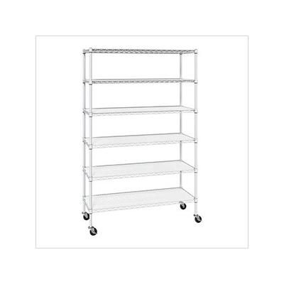 Seville Classics Heavy Duty 6-Tier Industrial Shelving (White)