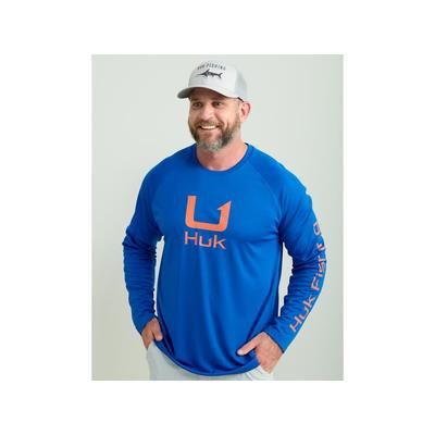 HUK Performance Fishing Huk Icon Crew Long Sleeve Shirt Fresh Salmon XL E13EC917 ATH1200573460S