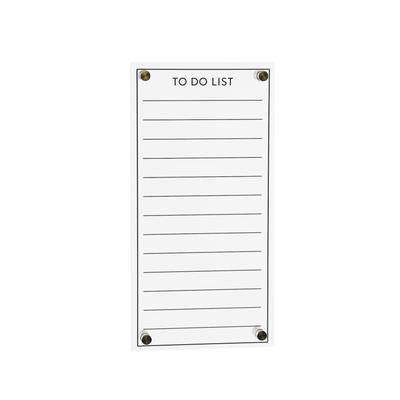 Acrylic Dry Erase To-Do List 13"H by Melrose in White