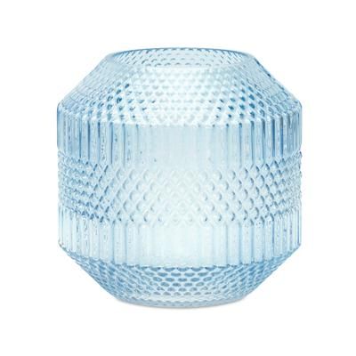 Vase 8"D x 8"H Glass by Melrose in Blue