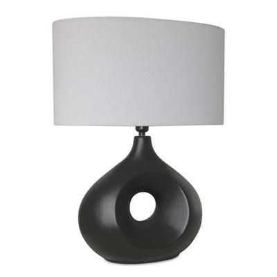 Table Lamp 22.5"H Ceramic by Melrose in Black/grey