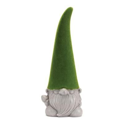 Mossy Terra Cotta Gnome Statue (Set of 2) by Melrose in Green/grey