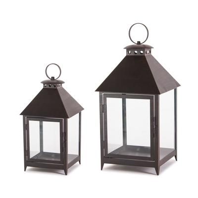 Lantern (Set of 2) 11.75"H, 16"H Iron by Melrose in Black