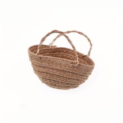 TEMU Miniature Dollhouse Model Of A Woven Handbag, Handcrafted Accessory For Miniature Scenes, Decorating Small Houses, Diy Components For Tiny Settings.