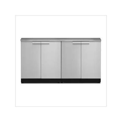 NewAge Outdoor Kitchens Stainless Steel 3-Piece Outdoor Kitchen Set with Countertops and Covers