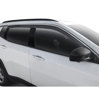 Husky Liners Window Visor Acrylic Smoke With Chrome Trim External Tape Mount Type Low Profile Ventvisor Series, 2884015