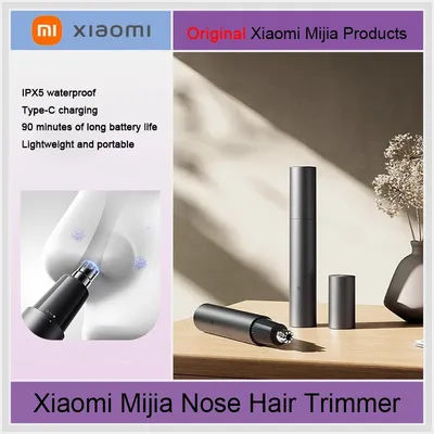 Original Xiaomi MiJia Nose Hair Trimmer IPX5 Waterproof, 90-min Battery, Compact & Portable, Powerful Performance