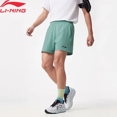 Li-Ning Men Running Shorts AT DRY Breathable Reflective 88%Polyester 12%Spandex Regular Fit LiNing Sports Bottoms AKSV097
