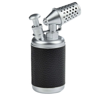 Lotus Truman Desktop Torch Lighter - Pewter/Black Pebble