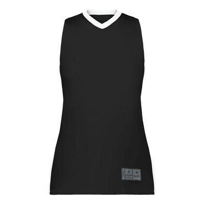 Augusta Sportswear 6888 Athletic Women's Match-Up Basketball Jersey T-Shirt in Black/White size 2XL | Polyester