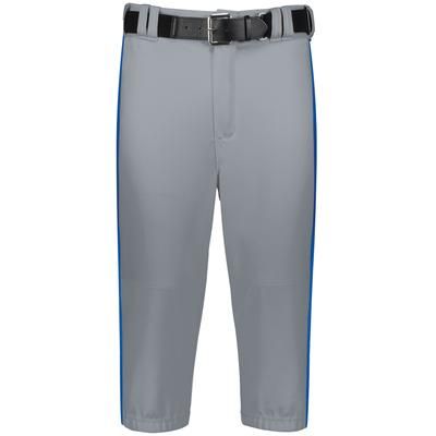Russell Athletic R21LGB Youth Piped Diamond Series Baseball Knicker 2.0 in Gray/Royal size Large | Polyester