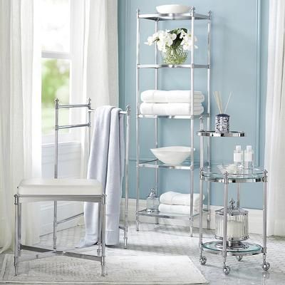 Bath Storage Collection - 5-Tier Etagere, 5-Tier Etagere in Chrome - Frontgate Resort Collection™