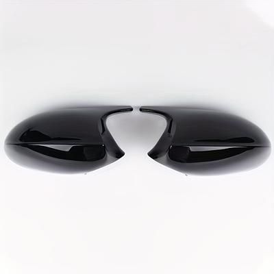 TEMU For E90 E92 Modified Horn Reversing Mirror Shell Rearview Mirror Cover 06-08 Years Material Abs, High Gloss Black