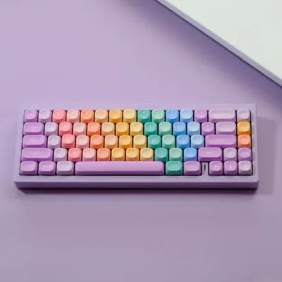 GMK 129 Keys Gummy Candy MOA Profile PBT Keycaps for Mechanical Keyboard Dye Sublimation Gaming Keycap Custom