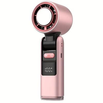 Ventilatore Portatile a Mano Ricaricabile USB ad Alta Velocità – Ventilatore Mini Turbo Pieghevole con Pacco Ghiaccio per Viaggi Esterni