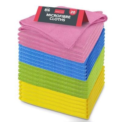 TEMU 20pk Microfiber Cloths Car Cleaning Detailing Towel Microfiber Drying Polishing