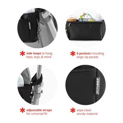 Skip Hop Grab & Go Ultra Stroller Organizer - Black