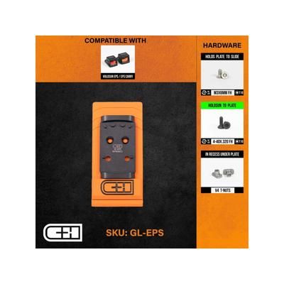 C&H Precision Weapons Optics Adapter Plate For Glock Mos V4 Mil/leo Holosun EPS GL-EPS