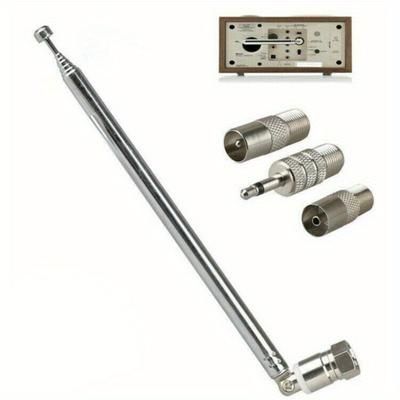 TEMU Telescopic Aerial Antenna 75 Ohm W/ Tv/ 3. 5 Adapter - Type