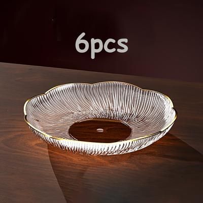 TEMU 6/10pcs European Plate, Pet Thickened Snack Plate, Snack , Household Food Grade Table Waste Plate, Internet Celebrity Fruit Plate