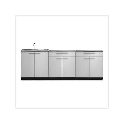 NewAge Outdoor Kitchens Stainless Steel 3-Piece Outdoor Kitchen Set (No Countertop)