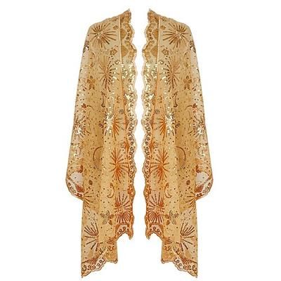 Anni Ruggenti Anni 1920 Retrò Vintage Sciarpe da flapper Il grande Gatsby Paillettes Costume Per donna Carnevale Festa serale Matrimonio Mascherata Adulti Scialle