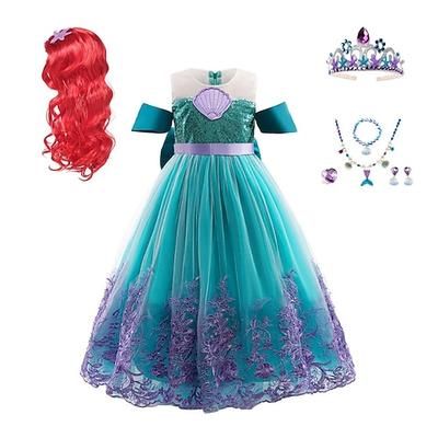Settimana del libro 2026 Vestito da bambina per cosplay Vestito da principessa Color Block Fiore Senza maniche Performance Festa Cosplay Costumi in rete Patchwork Adorabile Costume Dolce Pizzo Vestito midi da festa Estate Primavera