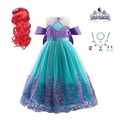 Settimana del libro 2026 Vestito da bambina per cosplay Vestito da principessa Color Block Fiore Senza maniche Performance Festa Cosplay Costumi in rete Patchwork Adorabile Costume Dolce Pizzo Vestito midi da festa Estate Primavera