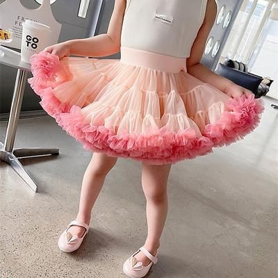 Gonna a cerchio Tutu Sottogonna Anni 1950 Retrò Vintage Bambini Ragazze Mascherata Abbigliamento da sera Cocktail party Tè Vestirsi