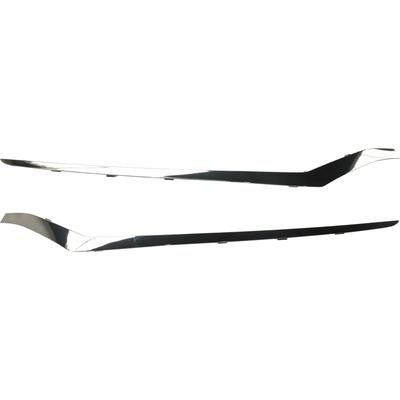 Replacement Bumper Trim Chrome, Front, Driver & Passenger Side, Lower, 1-year unlimited-mileage warranty SET-RH01610005