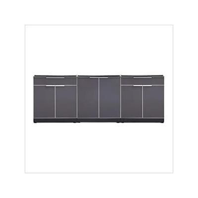 NewAge Outdoor Kitchens Aluminum Slate 3-Piece Outdoor Kitchen Set (No Countertop)