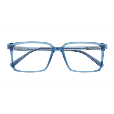 Male s square Blue Plastic Prescription eyeglasses - Eyebuydirect s Roll