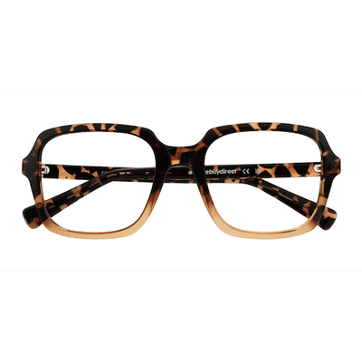 Unisex s square Brown Floral Eco Friendly,Plastic Prescription eyeglasses - Eyebuydirect s Coonrod