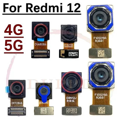 Back Main Facing Camera For Xiaomi Redmi 12 4G/5G Front Samll Facing Rear Camera Moduel Flex Cable