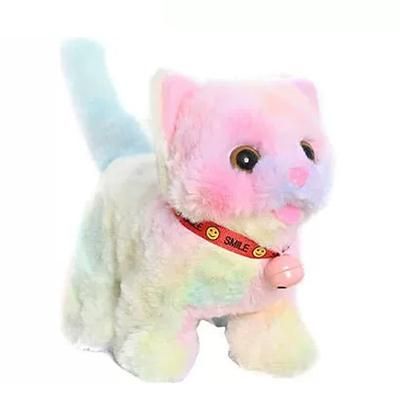 peluche gatto animale di peluche gatto interattivo robot gatto robotico che abbaia miagola gattino controllo touch animale domestico elettronico robot gattino giocattolo gatto animato per bambina