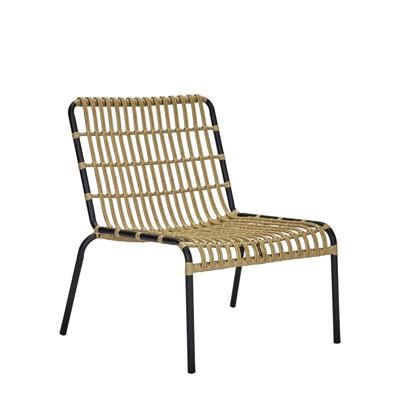 Sedia da giardino in vimini chiaro