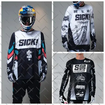 SICK M T B T-Shirt Cycling Jersey Men Downhill Mountain Bike B M X Man Motocross Racing Long Sleeve Motorcycle Bicycle Clothes