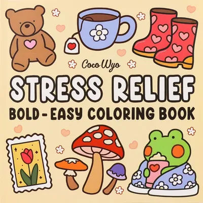 CocoWyo's *Cute & Groovy: Bold - Easy Coloring Book*