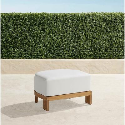 Porticello Ottoman in Natural Teak - Coachella Taupe - Frontgate