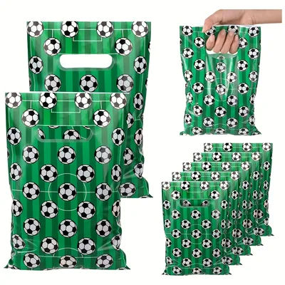 10/20/30/50Pcs Football Gift Bags Football Birthday Party Favor Bags Kids Party Treat Bags