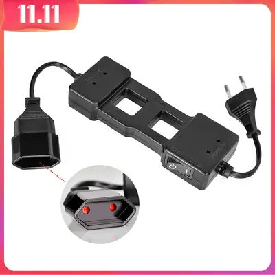 AC Line Splitter 10x/Receptacle Tester, AC 100~230V Operating Voltage, Max 15A Rated Current Black（HP-7400A)