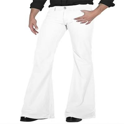 Retrò Vintage Anni '70 Lunghezza lunga Pantaloni Pantaloni a zampa d'elefante Pantaloni a zampa Hippie Tinta unica Costume Per uomo Mascherata Abbigliamento quotidiano Parata dell'Orgoglio Mese