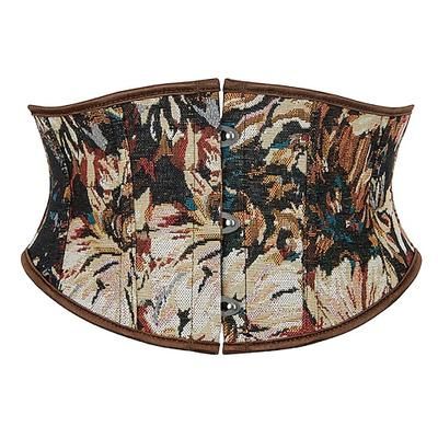 Rococò Completo Mascherata Corsetto Overbust Cosplay Jacquard Controllo della Pancia Push-Up Jacquard Costume Per donna Reale Mascherata Feste Carnevale di Venezia Adulti Corsetto