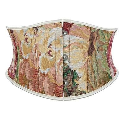 Rococò Completo Mascherata Corsetto Overbust Cosplay Jacquard Controllo della Pancia Push-Up Jacquard Costume Per donna Reale Mascherata Feste Carnevale di Venezia Adulti Corsetto