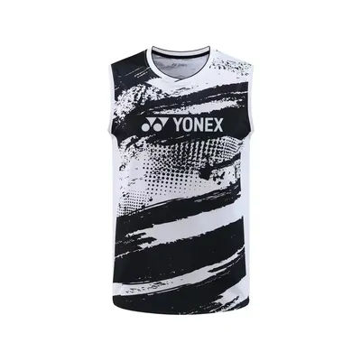 Yonex 2024 New Badminton Suit Sleeveless Men's and Women's Vest Breathable Sweat-absorbent Quick-drying Training Suit Top